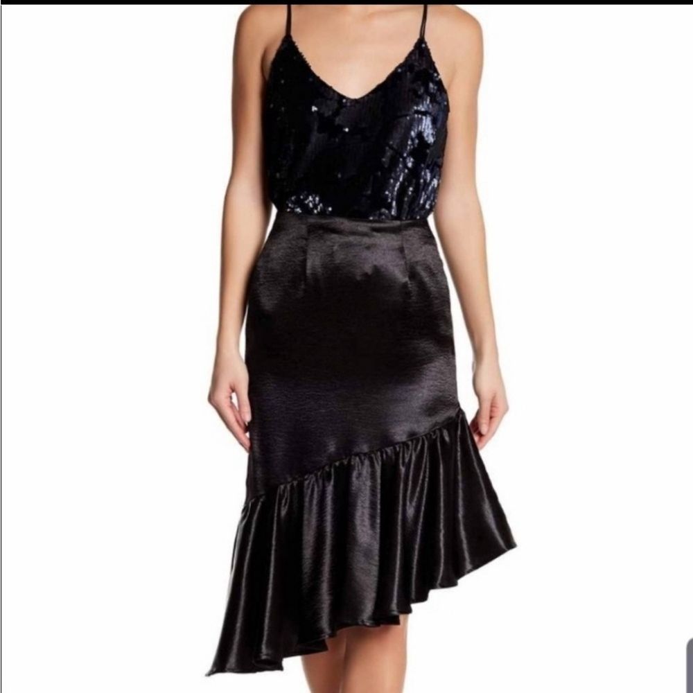 Beautiful black asymmetrical Ro&De skirt size L
